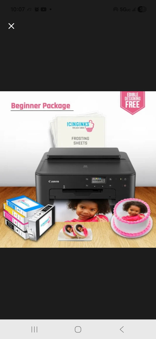 Canon Edible Inkjet Color Printer With Icinginks Frosting Sheets