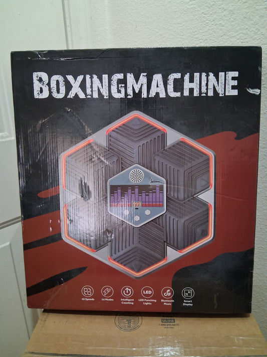 Electronic Wall Pad Boxing Target with LED Display Black Gray Red