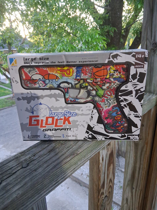 Large Size Glock Graffiti Toy Gun NO.5160A Multicolor - Ages 14+ (Style 1)